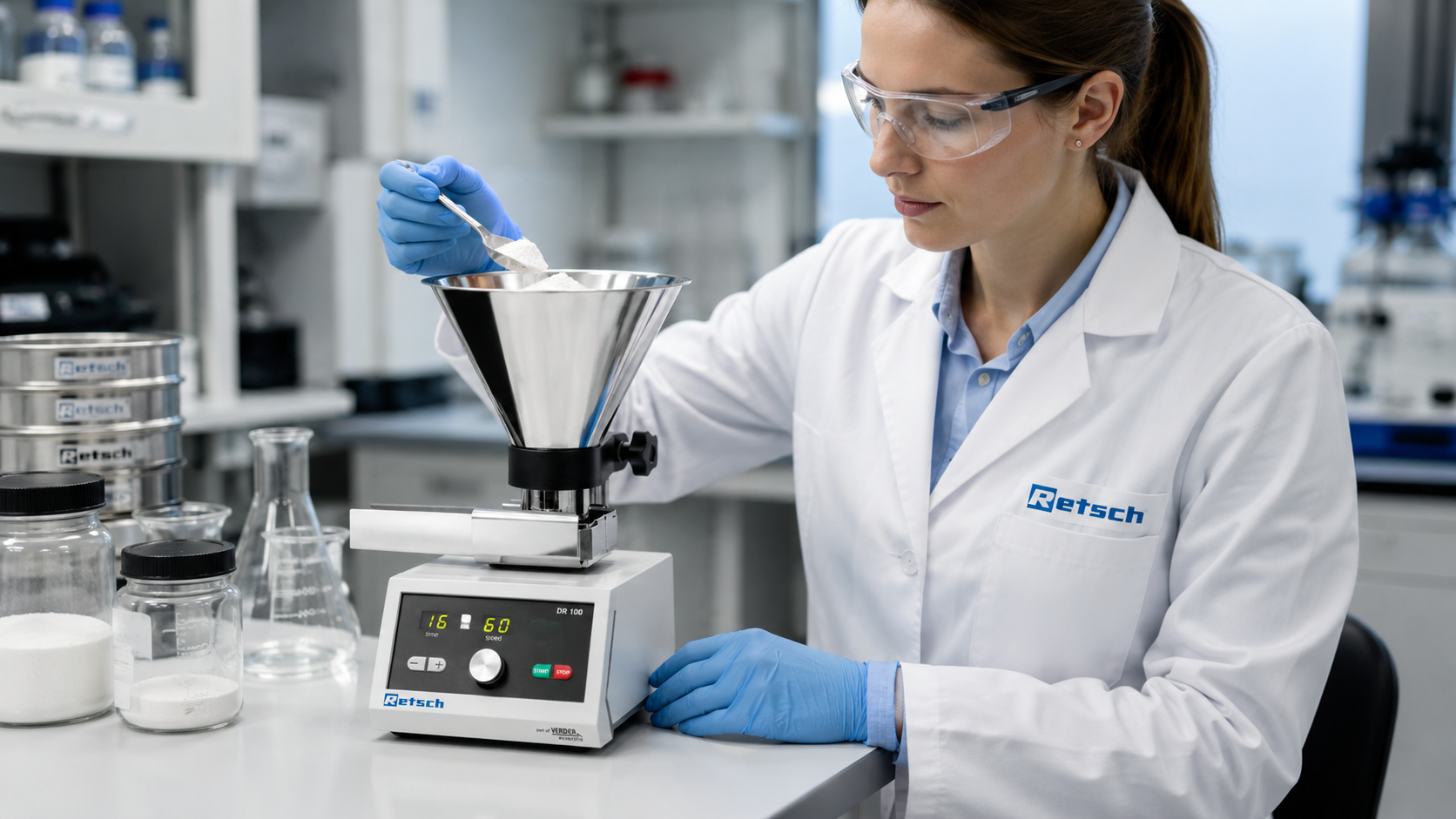 Scientist using the DR 100